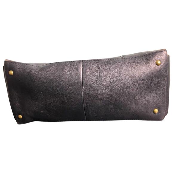 Madewell Leather Handbag Purse Black Top Handle Satchel - Picture 8 of 16